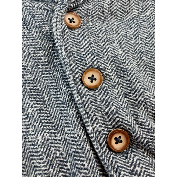 CARTER’S • Black/White Herringbone Collared Cardigan - Picture 7 of 13